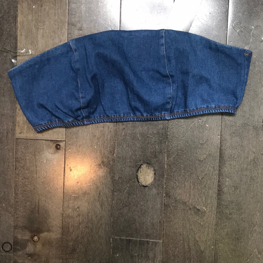 Fashion nova denim tube top